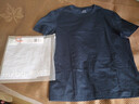 布先生春夏季短袖T恤男士纯棉小白T纯色内搭打底衫 深海蓝 L(175) 实拍图