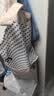 品喻（PINYU）围裙厨房耐脏防油污罩衣可擦手挂肩式男女夏季家务清洁可爱猫蓝色 实拍图