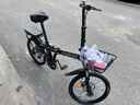 凤凰（Phoenix） 折叠自行车女男士儿童学生轻便携免安装载可折叠小轮单车 【免安装/钢架】单速条轮黑色 20寸【适合身高145-175cm】 实拍图