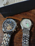冠琴（GUANQIN）手表男机械表全自动镂空飞轮瑞士品质防水夜光皮带男士双日历手表 名匠-本色黑面 实拍图