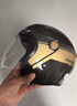 两只小蜜蜂新国标3C认证电动车摩托车头盔防晒防雾双镜3/4盔A类 男女四季通用头盔冬季保暖TK312黑金双拼XL 实拍图