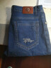 秋冬厚款牛仔裤直筒宽松中年爸爸男士牛仔裤高腰弹力休闲牛仔长裤 5155深蓝 34 码=2尺7腰围 实拍图