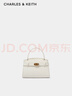 CHARLES&KEITH金属扣带凯莉包婚包手提单肩包包女包生日礼物CK2-50270880 Cream奶白色 S 实拍图