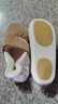 洁丽雅防水棉拖鞋男士秋冬季室内居家防滑保暖厚底踩屎感加绒全包棉鞋女 奶咖【升级款 抗菌+防滑贴片底】 38-39 (适合37-38) 实拍图