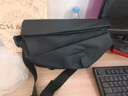 袋鼠磁吸扣斜挎包男士胸包时尚单肩包休闲机车包大容量运动背包女腰包 灰色磁吸扣升级加厚版 中包 实拍图