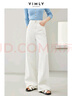 梵希蔓休闲通勤高腰白色牛仔裤女2025年春季新款宽松显瘦阔腿长裤 72788 白色 26 实拍图