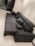南方家居官方旗舰新款劳伦斯电动沙发床功能真皮客厅可躺可睡可调节伸缩黑 360全包裹真皮【加厚头层真牛皮】佛山制造 3.95米【全电动】遥控一键控制 实拍图