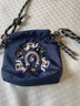 日系ins百搭刺绣束口小方包手机包女时尚尼龙包高级感单肩斜跨包 藏青色万里马斜挎包/ 均码 实拍图