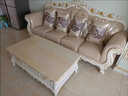 田园驿站欧式头层真牛皮沙发客厅实木沙发小户型单人懒人高档沙发家具雕花 1+2+3组合 实拍图