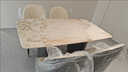 田园驿站轻奢超晶石餐桌家用大理石岩板餐桌椅组合长方形小户型吃饭桌子 轻奢超晶石餐桌+6椅 140cm 80x75 实拍图
