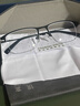 依视路（ESSILOR） 钻晶系列高清耐磨防蓝光近视超薄镜片专业配度数眼镜架男女镜框 金属-半框-2012BK-黑色 镜框+依视路膜岩高清1.67现片 实拍图