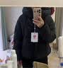 坦博尔泡芙连帽羽绒服女短款韩版面包服小个子秋冬外套 黑色 S (160) 建议体重110斤-120斤 实拍图
