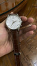 天梭表带1853力洛克原装款皮带真皮手表带T006/T41男女T063俊雅19 TS棕色白线+银色蝴蝶扣 20毫米【表带接口宽度】 实拍图