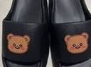 卡通黄小熊拖鞋2025夏季新款外穿软底EVA居家凉鞋一字拖 白色小熊 38-39 【适合37-38】 实拍图