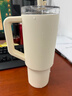 【9成新】小米吸管保温杯 大容量冰霸杯 巨无霸水杯 316L不锈钢保冷杯 1L杏仁白 实拍图
