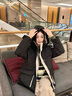 妍莉芬（yanlifen）羽绒棉服女冬季棉衣外套2025年新款工装加厚时尚羽棉袄绒服派克服 黑色 M 建议105-125斤 实拍图