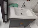 DAFIFY落地智能浴室柜陶瓷一体盆洗手盆柜组合卫生间洗脸盆阳台洗漱台池 绅士灰大门加毛巾杆镜柜70cm 实拍图