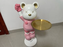 辰鱼轻奢暴力熊客厅大型落地摆件电视柜沙发旁家居装饰品乔迁新居礼品 【高133cm】暴力熊粉色+蓝牙音响 实拍图