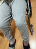 雅鹿纯棉保暖棉裤男士三层加厚打底衬裤中老年宽松毛秋裤青年夹层防寒 深灰色 4XL （建议160-180斤） 实拍图