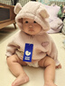 迷你巴拉【绒绒衣】冬新款男女童双面暖外套宝宝保暖毛绒夹克 粉红A61309 80 实拍图