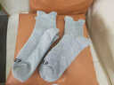 特步专业运动款男袜减震防滑耐磨男士袜子马拉松透气吸汗篮球中筒袜 3灰【耐磨毛巾底】3双 均码 实拍图