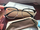 蔡司（ZEISS）镜片近视眼镜框男半框防蓝光辐射可配带散光度数眼睛女钛合金镜架 升级钛材 黑金 配colorein镜片1.60防蓝光 0-800 实拍图