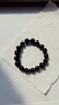 石玥珠宝精品12mm乌金天然黑曜石手串本命年转运珠佛珠水晶手链男女士款 实拍图