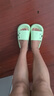 凉拖鞋男士夏季新款室内家居防滑浴室洗澡踩屎感厚底情侣一字拖鞋 绿色 36-37 实拍图