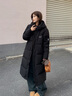 韩璐娇（hanlujiao）羽绒棉服女长款过膝冬季新款韩系学院风宽松显瘦加厚保暖棉袄外套 黑色 M （建议100-110斤） 实拍图