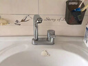浴安特卫生间浴室黄铜双孔洗手盆老式洗脸盆台下盆洗漱台旋转冷热水龙头 洗面盆龙头 实拍图