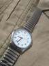 佰镀时中老年人大数字女表怀旧石英表进口2035金属机芯弹簧表带男手表 白面(男款) 实拍图
