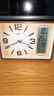 康巴丝（Compas）座钟客厅钟表台钟石英钟时钟现代日历温度床头钟3001 仿木 26cm 实拍图