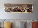 意识形态现代轻奢客厅装饰画高级感背有靠山沙发背景墙挂画LED灯山水壁画 E2393高山流水A 120*40CM+金框 油画布+铝合金边框 实拍图