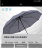 天堂 全自动雨伞三折 10骨加固一键开收易甩干简约晴雨伞 兰灰 实拍图