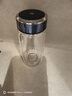 万象（WANXIANG）双层玻璃杯弧形款带滤网商务水杯V269灰蓝色加厚耐热泡茶杯 实拍图