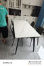 全友家居意式岩板餐桌椅子组合套装客厅家用现代简约吃饭桌政府补贴 岩板|白色|1.6米桌+86椅灰色*4 实拍图
