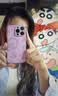 圣图朗液态小羊皮草莓小熊适用iphone17promax苹果15手机壳13新款14plus高级感女12全包16卡通男11保护套 液态小羊皮草莓小熊-草紫色 iPhone 14 Pro 实拍图