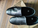 新款牛皮真头层皮软底鞋男超软一脚蹬单层透气真休闲复古板鞋皮鞋 黑色 40 头层牛皮假一罚十 实拍图