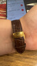 时仕（SEURE）1853天梭表带真皮手表带男适用力洛克俊雅海星卡森杜鲁尔蝴蝶扣升级款表带 棕色【无扣平口】 22mm 实拍图