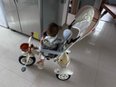 儿童三轮车宝宝婴儿手推车幼儿脚踏车1-3-5岁小孩童车自行车 彩虹棕 钛空轮 全蓬款 实拍图