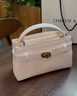CHARLIE&KELLI CK品牌轻奢包包女包鳄鱼纹凯莉包女款手提斜挎包情人节生日礼物 米白色【京仓配送 赠品牌礼袋】 实拍图