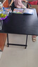 折叠桌餐桌家用小户型吃饭桌简易租房出租屋正方形小方桌子便携式 黑色+黑架【70*70*74cm】 实拍图