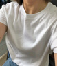 拇指白小T二代白色短袖T恤男女春夏三防纯棉白小丅打底衫上衣 白色女款 S 实拍图