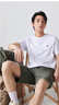 杰克·琼斯（JACK&JONES）26年男装四季打底T恤男士凉感透气多色情侣款短袖t恤水洗不易走形 A06白色 第二批 L 180 实拍图