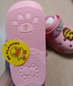 B.Duck小黄鸭童鞋儿童拖鞋男童透气洞洞鞋女童可爱家居鞋0954浅粉22 实拍图
