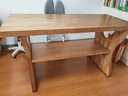 晶耀客厅实木双层大长书桌家用长条桌办公桌休闲写字桌沙发多人学习桌 实木书桌140*70*75*5cm 标准款 实拍图