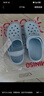 名创优品（MINISO）洞洞鞋男女夏季外穿沙滩凉鞋防滑厚底踩屎感包头凉拖鞋 蓝36-37 实拍图