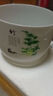桌面花盆仿陶瓷梅兰竹菊带托盘简约创意个性家用阳台绿萝吊兰多肉 【梅盆】带孔 2号口径10cm*1个 实拍图