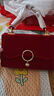 AVALEA SONG新年礼物开运红包包女包斜挎包红色新娘结婚包伴娘包秀禾服手提包 红色 送丝巾 女生生日礼物实用送女友送老婆 实拍图