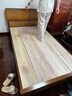 惠寻【免费安装】胡桃木全实木双人床1.8米主卧大床现代简约卧室大床 单床+20CM弹簧椰棕床垫【桐木宽铺床】 1.2m*2m 实拍图